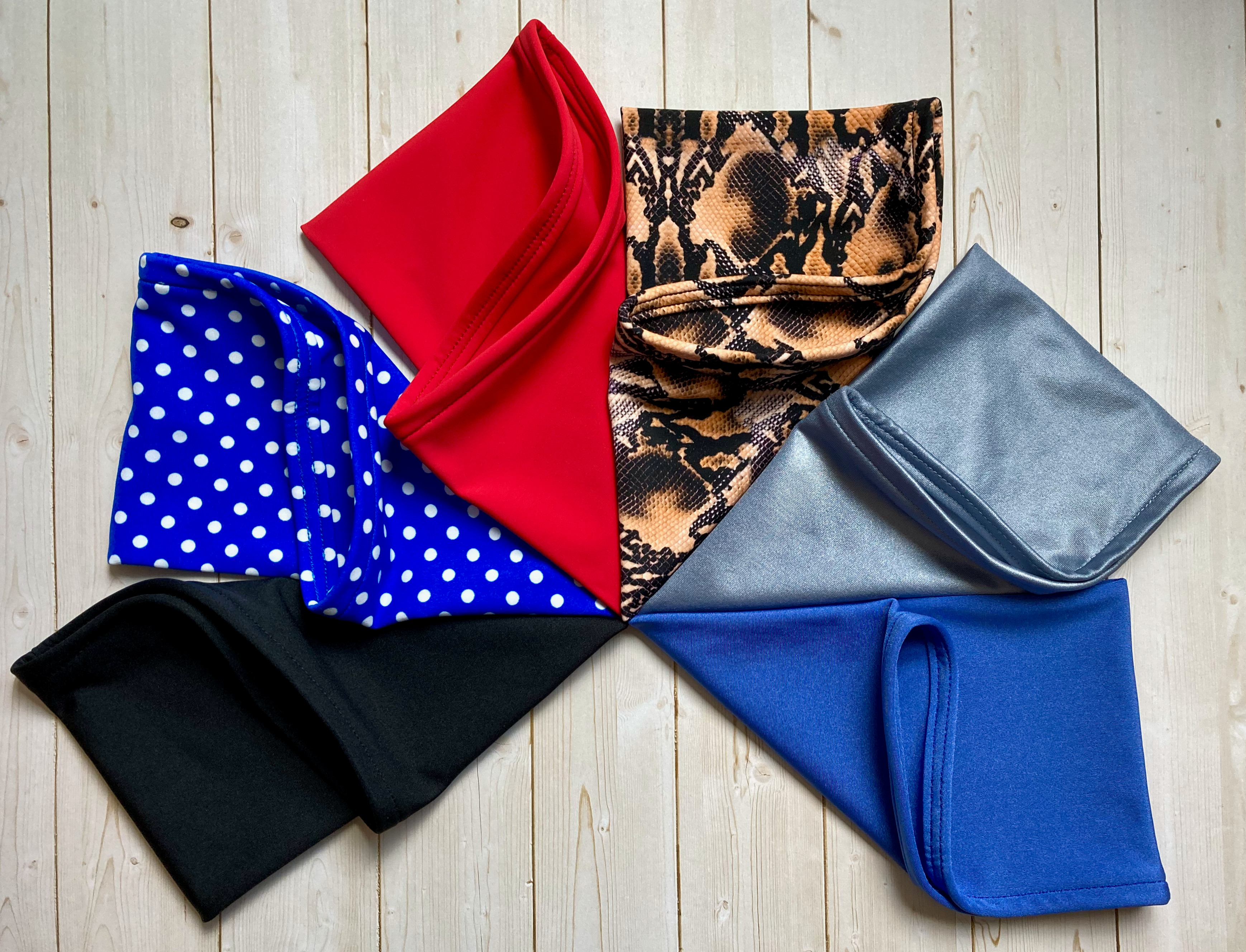 Swim headbands come in colors that go with any swim cap.